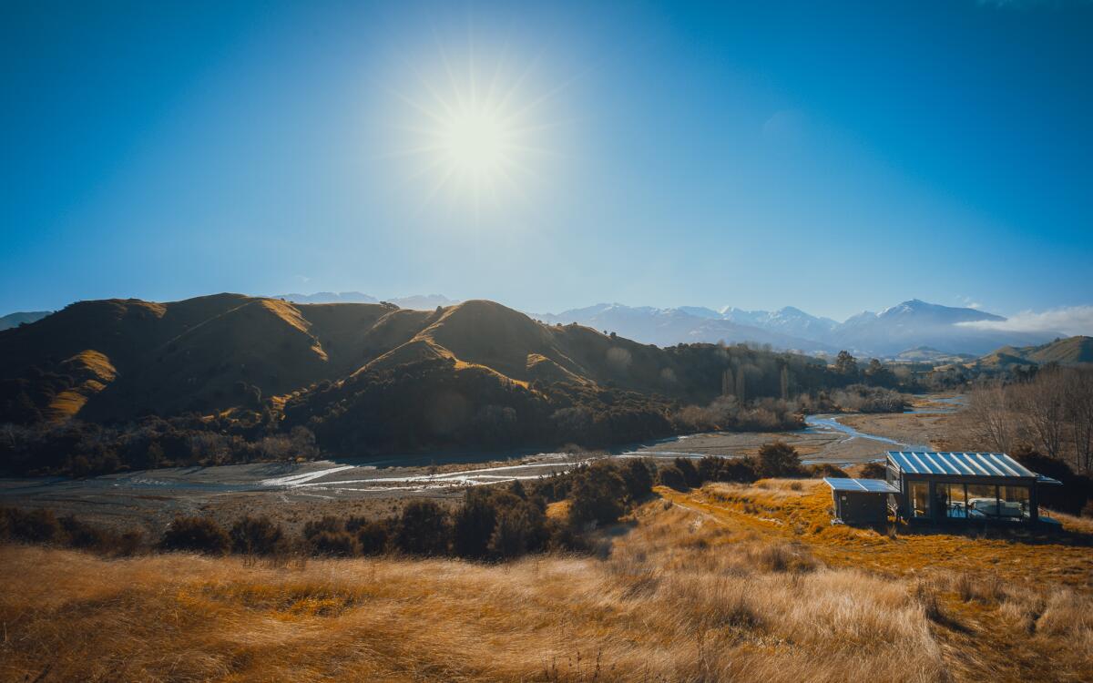 Kahutara PurePod blue sky winters day views