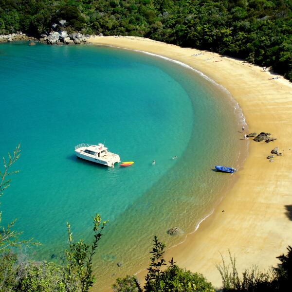 Abel Tasman Charters in Te Puketea Bay credit Abel Tasman Charters