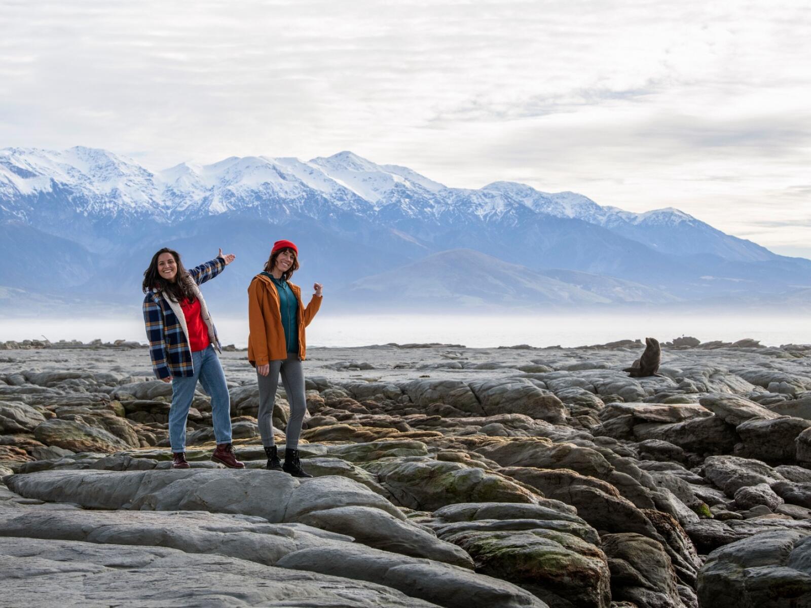 Madeleine Sami Jackie van Beek in Kaikoura